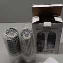 Gravity Electric Salt and Pepper Grinder Set, Battery Operated, Automatic Salt and Pepper Mills with Blue Light(Black, 2pcs/Pack), Adjustable Coarseness,One Handed Operation,Cleaning Brush