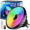 Pool Lights for Inground Pool - 120V 70W LED Pool Light Bulb RGB Color-Changing & Remote Control, Enhanced Signal Coverage for Swimming Pools, E26/E27 Replacement for Pentair & Hayward, Black