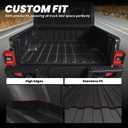 LASFIT 5FT Bed Mat for Jeep Gladiator JT 2026 2025 2024 2023 2022 2021 2020 (60 inches), All Weather TPE Custom Fit Truck Bed Mat Truck Bed Liner, Black 1) 2020-2026 Gladiator | Bed Mat