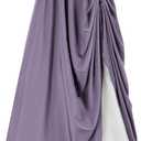 Scarlet Darkness Maxi Long Skirt for Women Double Layered Renaissance Skirts (Large, Purple)