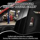 A Set Door Window B Pillar Post Cover Trim Molding Kit fit for 2024 2025 Toyota Camry Accessories with Gloss Black Self-Adhesive