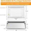 NX-AA5000RS Air Fryer Tray Replacement for Samsung GE Oven 24.7 x 16.5 IN 304 Stainless Steel NE63A6511SS NX60A6511SS Samsung Oven Air Fryer Basket and Tray Range Stove Parts Large Airfryer Drip Pan