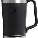 Stanley Stay-Chill Pitcher 64 oz | Cold Water, Beer, and Drink Pitcher with Lid | Large Capacity Durable Beverage Container with Handle | Insulated Stainless Steel | BPA-Free | Charcoal Glow