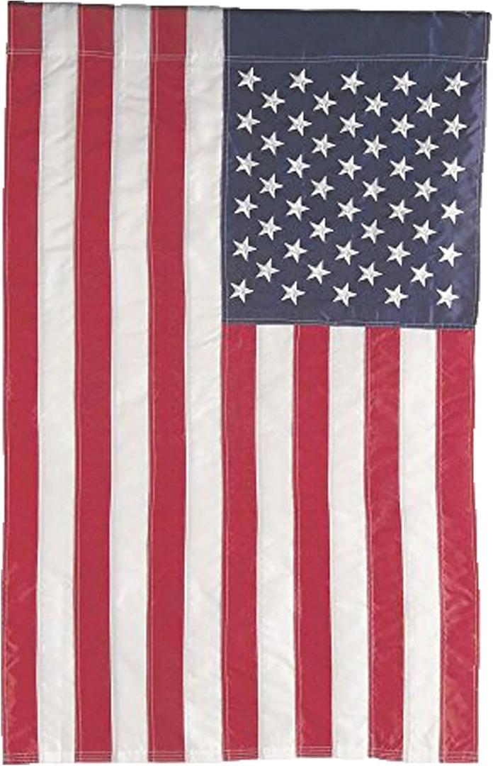 Evergreen Flag American Flag 44-inch x 28-inch House Size | Heavy Duty Outdoor Premium 310D | Embroidered Stars and Stripes and Quadruple Stitched Edge | USA Residential or Commercial