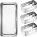 Bread Loaf Pans Set of 8 Stainless Steel Deep Meatloaf Pan for Baking 9 x 5 Inch
