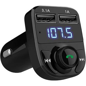 ZGear FM Transmitter and Fast Charging Car Charger 12 watt 2.4 amp Aux & USBport and Audio Cable
