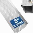 Elecoman Gutter Guard,5" Aluminum Leaf Filter Gutter Cover,50 PCS Total Length 200FT,Raptor Gutter Guards,Easy DIY Leaf Guards for Gutters Fits Any Roof or Gutter Type