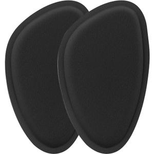 Ball of Foot Cushions Polyester, Foam 12x7x0.5cm 8g, Anti-Slip Metatarsal Pads Forefoot Cushion for Pumps, Hiking, Travel, Office, Party, Everyday Use (Black)