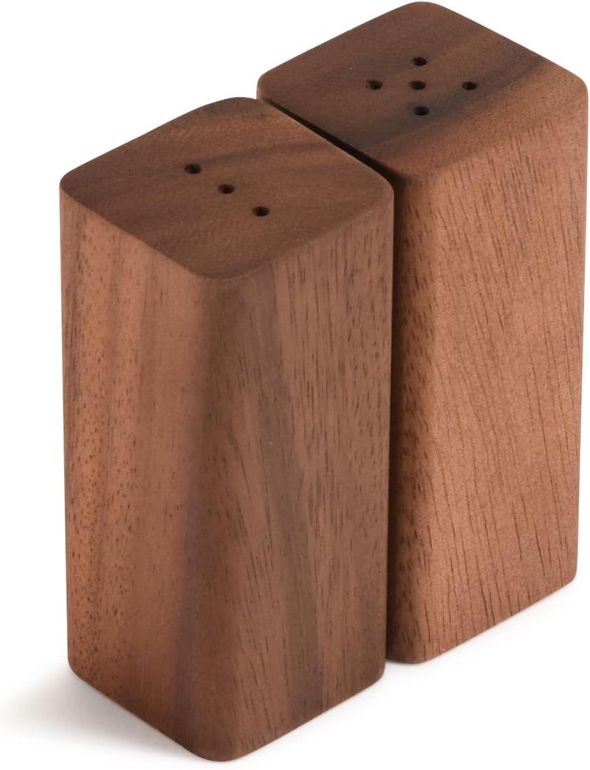 Kalmar Home Acacia Wood 4 Inch Salt & Pepper Shakers