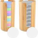 2 Pack Mason Jar Lid Organizer, Bamboo Vertical Storage Holder for Home Kitchen Organization & Tumbler Lids, Wooden Storage Accessories for Mason/Canning/Bamboo Lids(Wide & Regular Mouth)