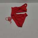 Lilosy Sexy Knotted Ruched High Cut Leg One Piece Swimsuit, M