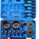 NYXOVA 19pcs Front Wheel Drive Bearing Removal Installation Service Tool Kit, Wheel Bearing Removal Kit, Bearing Removal Install Adapter Puller Pulley Service Tool Kit