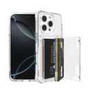 for iPhone 16 Pro Clear Wallet Case with RFID Blocking Card, Up to 5 Cards, Hybrid Protective Case with Card Holder, TPU + PC, Anti-Yellowing, 6.3" 2024