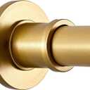 BRIOFOX Shower Curtain Rod Adjustable 18-64 Inch, No Drilling Non Slip Stainless Steel Spring Tension Curtain Rod for Window or Bathroom, Sunset Gold