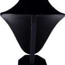 Black Velvet Jewelry Necklace Bust Display Stand - 9 Inch Organizer for Retail Store and Home Use