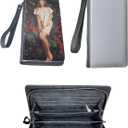 Sublimation Wallet Women's Zipper Card Holder Storage Bag Women's Travel Clutch Wristband DIY Craft (Grey)