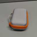 Storage Case Compatible with Yoto Mini (2024 Edition) Kids Screen-Free Bluetooth Audio Player, Transparent Card Bag can hold up to 36 cards(Gray Case, Orange Zipper)