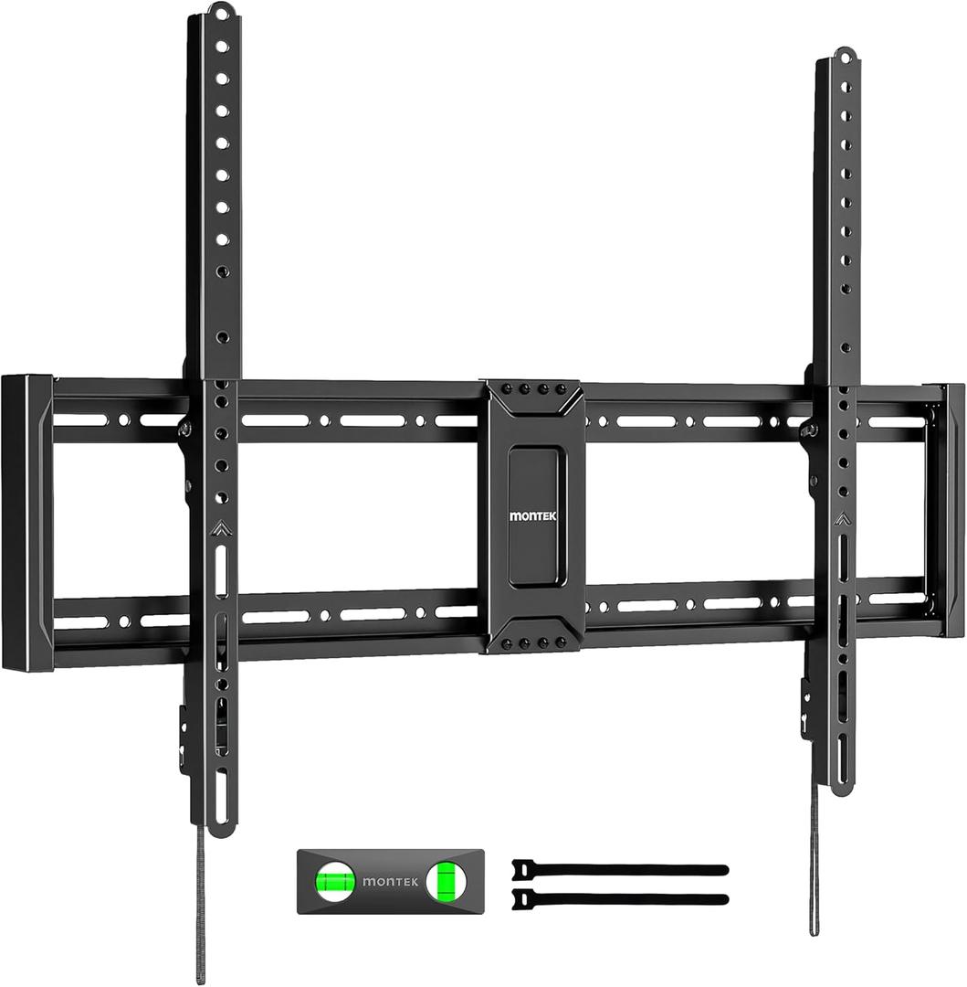 MonTEK Heavy Duty Fixed TV Wall Mount for 43100 Inch TVs up to 200 lbs, 1.2" Ultra Slim Low Profile Wall Mount Bracket, Max VESA 800x600mm, Fits 16"/18"/24" Wood Studs, Secure Space-Saving Design