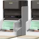 PETLIBRO RFID Automatic Multiple Cats Feeder, 5G Wi-Fi Auto Food Dispenser for Pets with Different Diets, Collar Tag Activated Personal Meals (3L*2 pack, Brown)