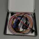 Dynamic Scan Start Up Hood Light Strip Sequential Flowing Turn Signal Lights Flexible DRL Daytime Running Car Led Light Strip Exterior, Dual Color Amber White Switchback 12V 79inch (1 Set)