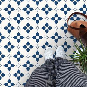 MORCART Peel and Stick Floor Tile Star Waterproof Vinyl Flooring DIY Flooring for Bathroom, Kitchen, Fireplace, Pet House, Stairs, Bedrooms, Wall, Store(20PCS,7.87" x 7.87",Dark Blue+White)