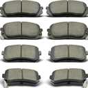Front Rear Ceramic Brake Pads 8 Pieces Set fit for 2010-2017 Hyundai Tucson,for 2011-2016 Kia Sportage,for 2014-2016 Kia Cadenza