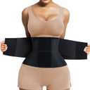 Waist Trainer for Women Waist Cincher Waist Trimmer Corset, Tummy Control Shapewear Belt Triple Wrap for Workout (X-Large, Black)