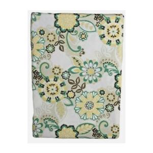 Waverly Home Vinyl Tablecloth Yellow Teal Floral Indoor Outdoor 52 x 90 (2 Pack)