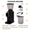 Conical Burr Coffee Grinder Electric, Espresso Coffee Bean Grinder for Home Use Adjustable 48 Grind Settings, 35s Precision Timer, Stainless Steel, Anti-Static for Pour Over/Drip/French Press