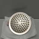 High Pressure Shower Head  AntiClogging Silicone Nozzles  2.5 GPM Removable Restrictor  Easy to Clean Adjustable Replacement  easy to install with Plumbers Tape  6 inch  Brushed Nickel Finish