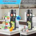 Pod Holder for Ninja Thirsti Pods, 360Rotating 15-Flavor Storage Holder for Ninja Thirsty Drink System Pod Organizer for Ninja Thirsty Flavor Pods,Water Flavoring White