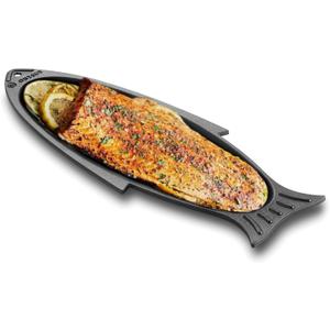 Outset 76376 Fish Cast Iron Grill and Serving Pan Black, 18.9 x 7.28 x 0.98 inches Outset 76376 Fish Cast Iron Grill and Serving Pan Black, 18.9 x 7.28 x 0.98 inches