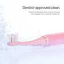 ORDO Lite Sonic Toothbrush, Electric Toothbrushes with 35,000 Pulses Per Min, Dual Modes, Over 5 Weeks Battery, Smart Timer, Waterproof, USB C, Petal