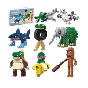 Italian Brainrot Building Bricks Set 8 Models Creative Animal & Character Blocks Fun Collectible Toy for Kids & Adults
