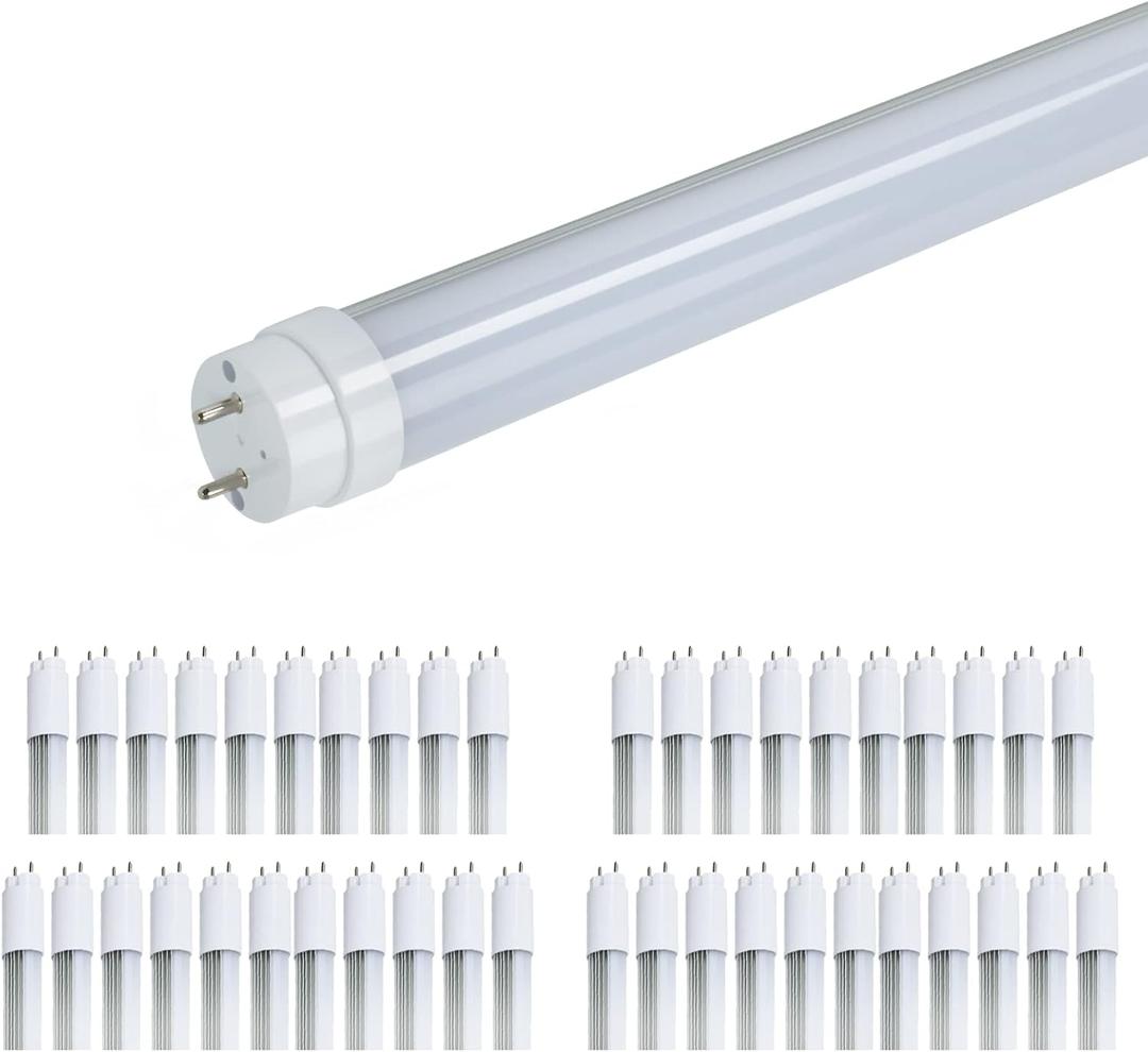 2FT T8 T10 T12 LED Tube Lights 12W 4000K, 24 Inch 1680Lm Light Bulbs, F17T8/F24T8 Light Bulbs Replacement, Ballast Compatible, Dual-Ended, Frosted Lens, UL Listed, 42-Pack (4000k Cool White)