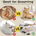 2 x Cat Steam Brush for Shedding, Self Cleaning Steamy 3 in 1, Spray Silicone Massage Comb, Hair Removal Tool with Handle Multifunctional Grooming Brush for Cats Dogs (White)