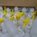 Eccliy 20 Pack 16oz Empty Spray Bottles, Leakproof Cleaning Bottles with Measurement and Adjustable Nozzle for Housekeeping, Commercial Use(Cylinder, Yellow Spray Head)