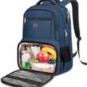 MATEIN Lunch Backpack for Men, 17 Inch Travel Laptop Backpack with Cooler Compartment, Airline Approved Carry On Backpack with USB Port, Waterproof Computer Bag for Business Work Camping Picnic, Blue
