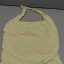 SUUKSESS Women Halter Tank Tops Double Lined Backless Y2K Trendy Going Out Tops (X-Small, Butter Yellow)