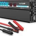 OLTEANP 1000W Pure Sine Wave Power Inverter with 2 AC Outlets, 2 USB Ports, LCD Display, 12V to 110V Car & Home Inverter for Vehicles, Laptop