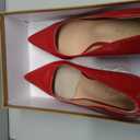 Elisabet Tang 3 in Classic Pointy Pull on Heeled Wedding Pumps - Comfortable Stiletto Closed Toe Dress Heels for Prom Work, Size 8