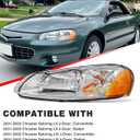 Compatible with Nissan Altima 2010-2012 4Door Sedan Headlights Assembly Chrome Housing Amber Reflector Replacement Left And RightCompatible with Halogen Headlights Models OnlyW/O Bulbs