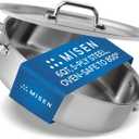 Misen 5-Ply Stainless Steel 6QT Rondeau  Wide, Flat Cooking Surface - Even Heating, Perfect Searing - Durable, Versatile Cookware  Oven-Safe to 800F, Induction Compatible