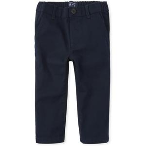 The Children's Place Stretch Relaxed Straight Chino Pants,multipacks (5, New Navy 2-pack)