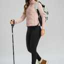 G Gradual Women's Fleece Lined Winter Leggings High Waisted Water Resistant Thermal Hiking Ski Pants for Women with Pockets (Black)