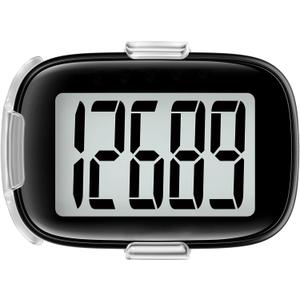 Pedometer Walking Simple 3D Step Counter with Clip and Lanyard, Activities Fitness Tracker Without Smartphone, Accurate Step Tracker for Women, Men, Seniors (Black)