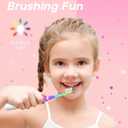 SEAGO Kids Electric Toothbrush with 2 Mins Brushing Timer and 4 Replacement Brush Heads, Rainbow LED Light Makes Brushing Fun, Boys Battery Powered Toothbrush for 4-12 Years OldSG-977Pink