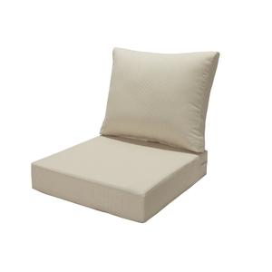22''x19'' Premium Beige Outdoor 2 Piece Deep Seat Cushion