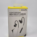 Acoustix High Fidelity Earbuds Lightweight Wired Headphones Mic IPX4 Splashproof