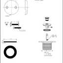 Westbrass Twist & Close Tub Trim Set with Two-Hole Overflow Faceplate, Matte Black, D94-2-62